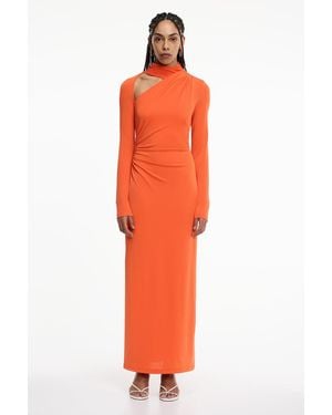 SO ONLINE AU Monaco Long Sleeve Dress - Orange