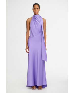 SO ONLINE AU Adriana Halter Gown For Signature Occasion Satin - Purple