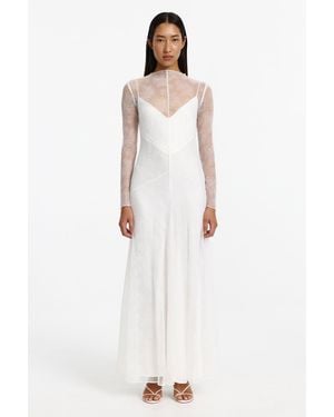 SO ONLINE AU Esha Long Sleeve Maxi Dress For - White