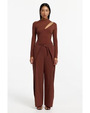 SO ONLINE AU Emiko Pant By High-Waisted Wide-Leg Pant - Red
