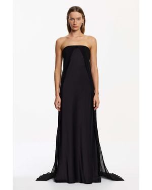 SO ONLINE AU Eevie Strapless Gown For - Black