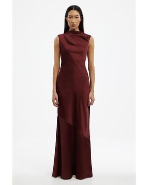 SO ONLINE AU Maxi Dress, Viscose Rayon Polyester - Red