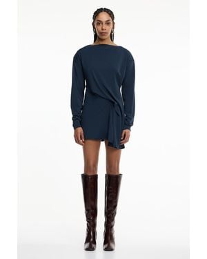 SO ONLINE AU Genesis Long Sleeve Mini Dress - Blue