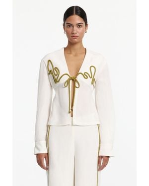 SO ONLINE AU Mckenzie Long Sleeve Top - White