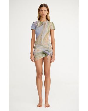 SO ONLINE AU Mesh Mini Skirt - Multicolor