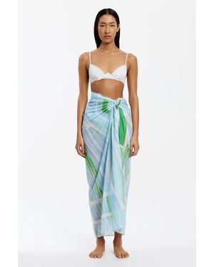 SO ONLINE AU Giorgie Sarong For Color, 100% Cotton - Blue