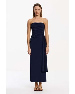SO ONLINE AU June Strapless Maxi Dress - Blue