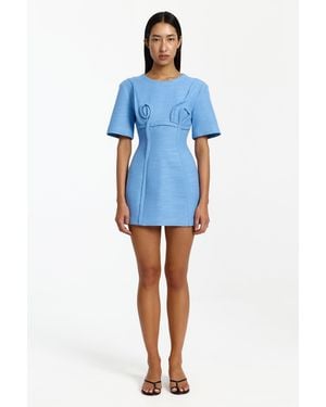 SO ONLINE AU Vanesa Mini Dress By Color, Size, Cotton Fabric - Blue