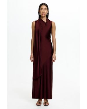 SO ONLINE AU Daira Maxi Scarf Dress - Red