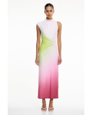 SO ONLINE AU Amren Maxi Dress For Stretch Knit Jersey, Polyester Elastane - Pink