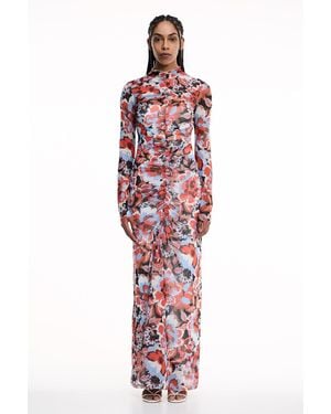 SO ONLINE AU Nida Long Sleeve Maxi Dress - Red