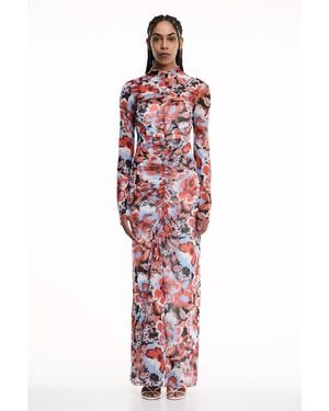 SO ONLINE AU Nida Long Sleeve Maxi Dress - Red
