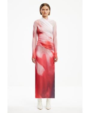 SO ONLINE AU Brianna Long Sleeve Maxi Dress - Red