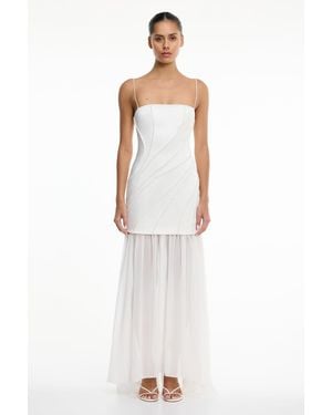 SO ONLINE AU Gaia Beaded Maxi Dress For - White