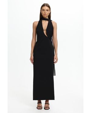 SO ONLINE AU Edda Scarf Dress By - Black