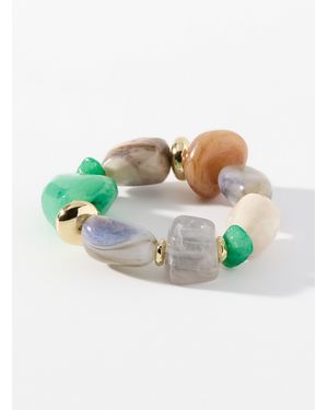Simon's Large Colourful Stone Bracelet - Green