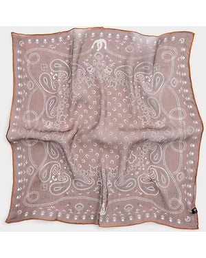 Fraas Western Paisley Pure Silk Scarf - Pink