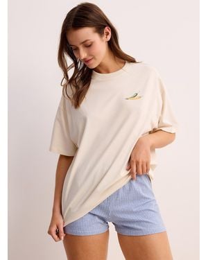 Miiyu Stretch Pyjama Short - White