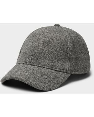 Simon's Felted Cap In Mottled Colours - Grey