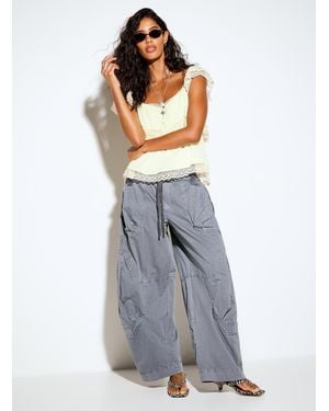 Free People Onset Cargo Parachute Pant - Grey