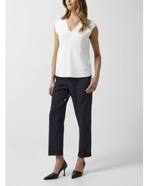 JUDITH & CHARLES Lotte Elastic Waist Pant - White