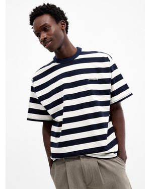 Woodbird Nautical Stripes Loose T - Blue
