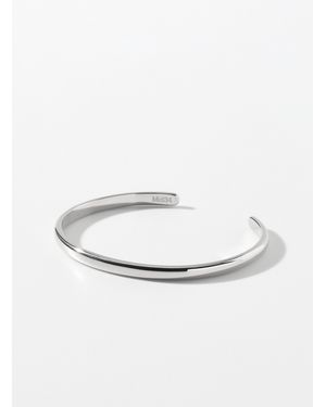 Midi34 Julien Open Bangle Bracelet - White