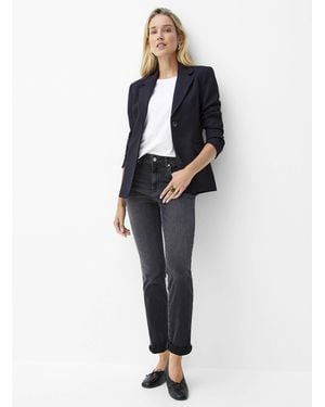 Mavi Dark Grey Kathleen Jean Fit: Slim Boyfriend, Mid Rise