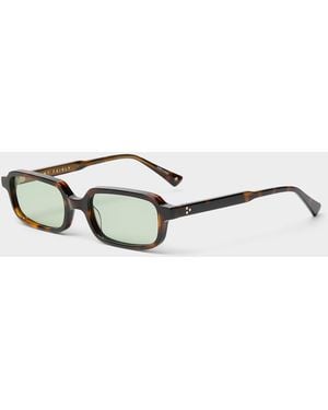 Jimmy Fairly Kaya Narrow Rectangular Sunglasses - Grey
