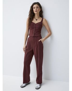 Twik Pleated Straight - Red