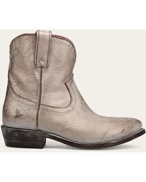 Frye Billy Short Metallic Cowboy Boots Women - Natural