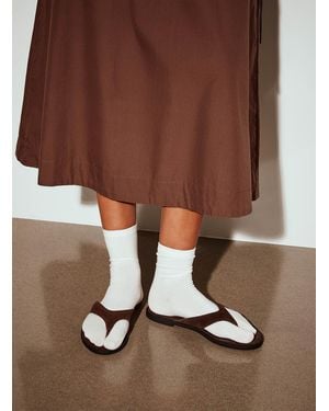 Simon's Tabi Solid Sandal Socks - White