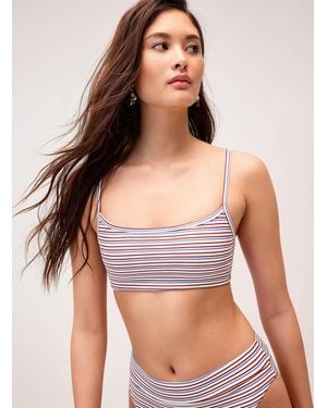 Simon's Trimmed Rib Bralette Top - Multicolour