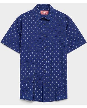 Report Collection Little Anchor Shirt Regular Fit - Blue
