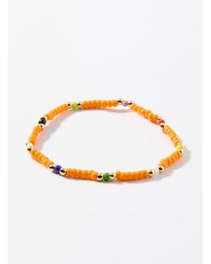 Simon's Varied Colour Beaded Bracelet - Orange