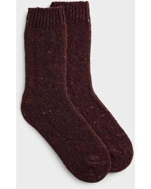 Simon's Confetti Wool Socks - Purple