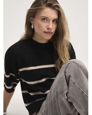 Ichi Touch Of Wool Boxy - Black