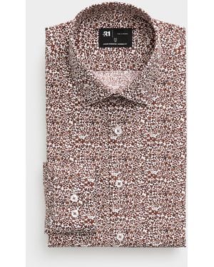 Le 31 Fall Blooming Shirt Modern Fit - Red