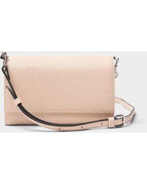 Simon's Crossbody Pebbled Bifold Wallet - Natural