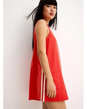 Rhythm Side Stripes Cotton Minidress - Red