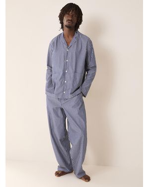 Rue de Tokyo Pawl Striped Poplin Lounge Pant - Blue