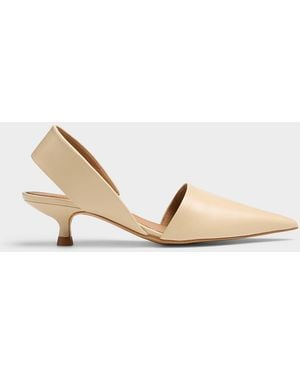 Flattered Ninni Broad Strap Leather Pumps Women - Natural