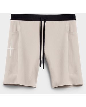 INNER SELF Dynamiq Tm Ribbed Running Short With Pockets - Natural
