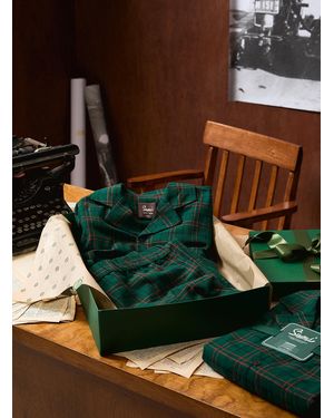 Simon's 1840 Flannel Pyjama Set Our History, Our Heritage Collection Unisex - Green