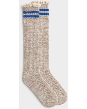 Free People Crochet Ruffle Heathered Knee - Multicolour