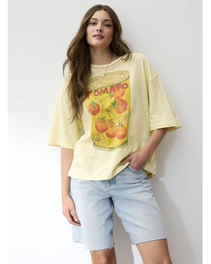 Free People Tomato Print Loose T - Metallic