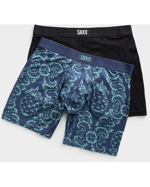 Saxx Underwear Co. 6" Drinko Flamingo Boxer Briefs Vibe Xtra - Blue
