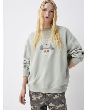Twik Destination Oversized Fleece Sweatshirt - Grey
