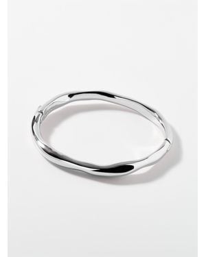 Pilgrim Hammered Bangle - White