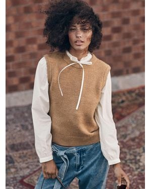 Icône Heathered Touch Of Wool Sweater Vest - Blue
